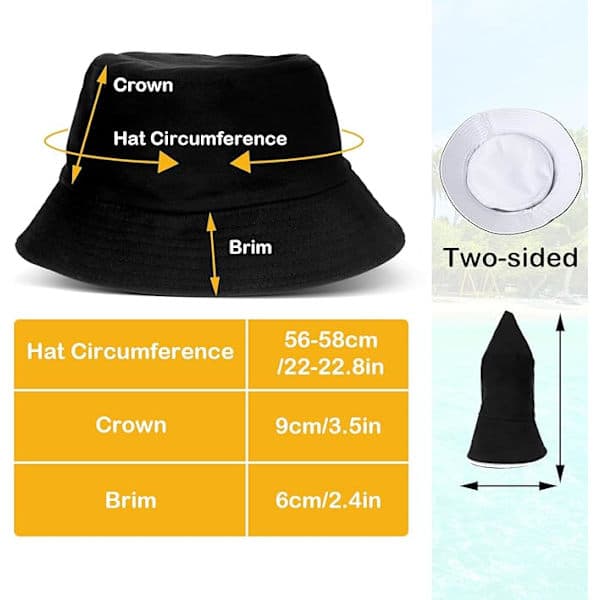Dubbelsidig sommarhatt för stranden UV-skydd Bred brätte Kylande tygfoder för utomhussemesterresor Fiske