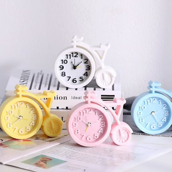 Cartoon Bicycle Alarm Clock Candy Color Creative Child