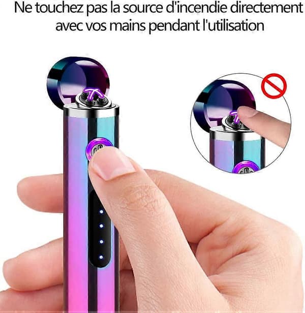 Electric Lighter, USB Rechargeable Lighter, Arc Lighter with Power Indicator Light, Flameless Lighter, Windproof Portable Lighter, Mother's Day Gift for Me