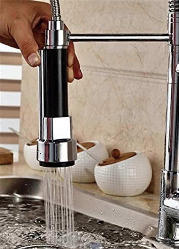 Modern Bathroom Kitchen Faucet Pull Up Universal Spray Head 1/2-inch Mixer Head Replacement Part, Chrome Finish [DB]