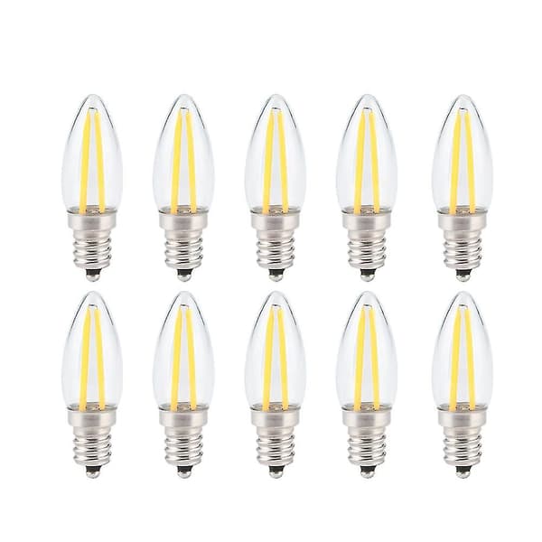 Mini LED-pærer 1,5W E12 AC230V Lang glødetråd til hjemmet, biler, landskabsbelysning (10 stk) [DB]