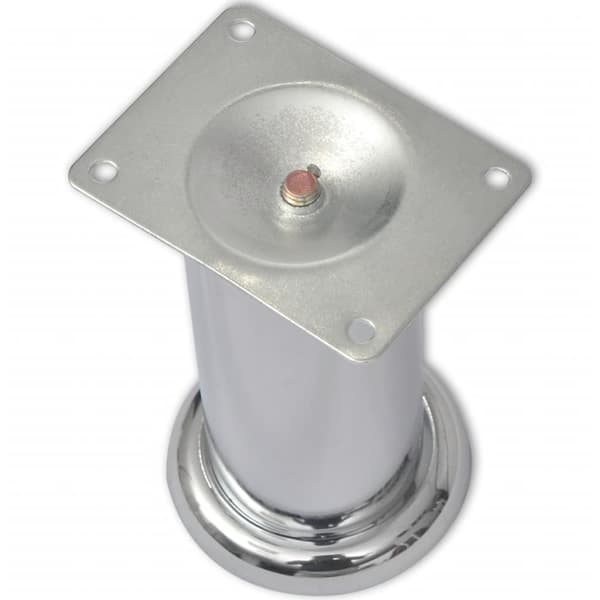 vidaXL Sofaben 8 stk. runde krom 120 mm Silver silver