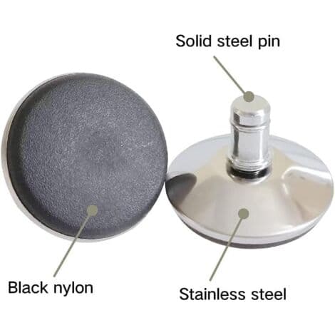 Kontorstol erstatningshjul svingbare hjul for fast base 7/16\" (11 mm) diameter stang kompatibel med de fleste kontorstoler