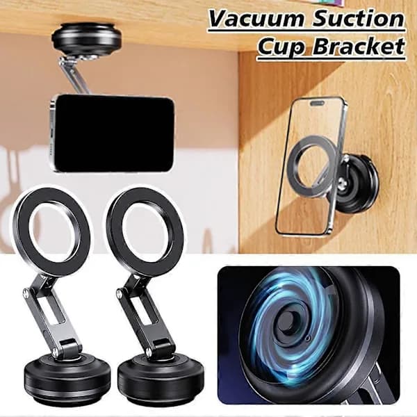 Foldable Mount Vacuum Suction Cup Magnetic Navigation Car Holder