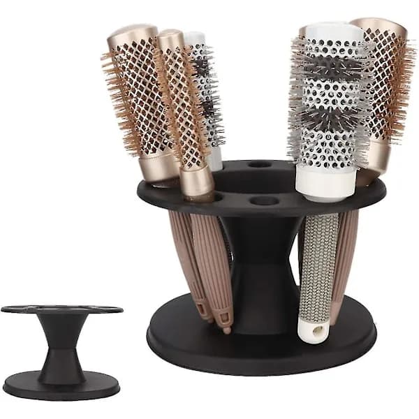 Storage Rack for Combs, Round Hair Tool Holder, Salon Brush, Scissors, Flat Iron, Curling Iron, Accessory Holder for Combs A