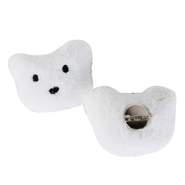 Lovely Rabbit Bear Plush Doll Brooch Pin Bag Decor Jacket Lapel Accessory White Small Bear White Small Bear