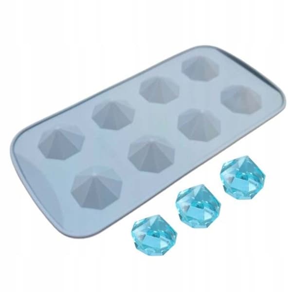 Silikoneform til diamantformede praliner – 8 huller, non-stick & ovnsikker op til 230 °C