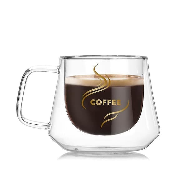 200 ml kaffeglas dubbelväggigt värmeisolerat dricksglas tekopp kaffemugg