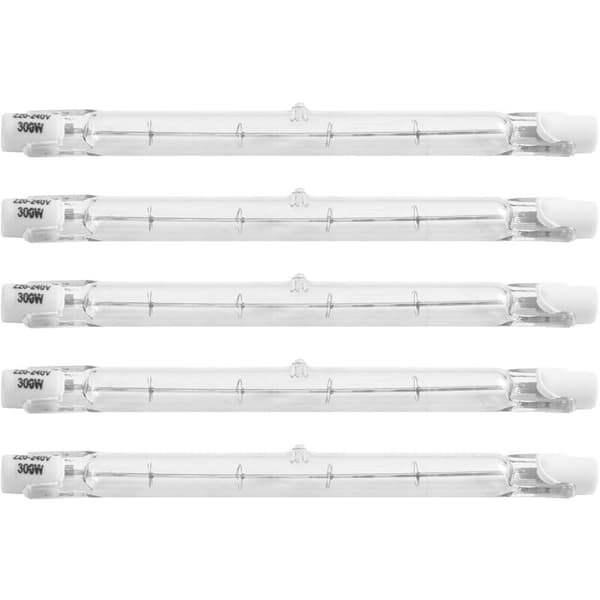 5-pack R7S 118mm 300W 230V R7S Halogen Linear Bulb Dimmable Lamp for Landscape Lighting Construction Work