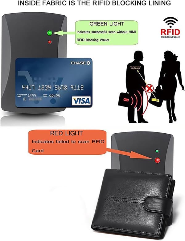 Pung til mænd Bifold RFID-blokerende læderpung sort 9 kortpladser 2 ID-lommer 2 seddelrum lynlåsrum 11,5 x 9,5 x 2 cm