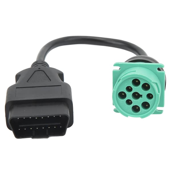 OBD2 Lastbilsdiagnosekabeladapter 9-bens han til 16-bens hun-stik Erstatning for Cummins Dieselmotor