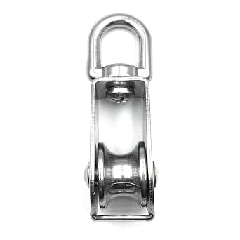 (M25 150kg) 1st M25 Silver Single Pulley Block 304 Stainless