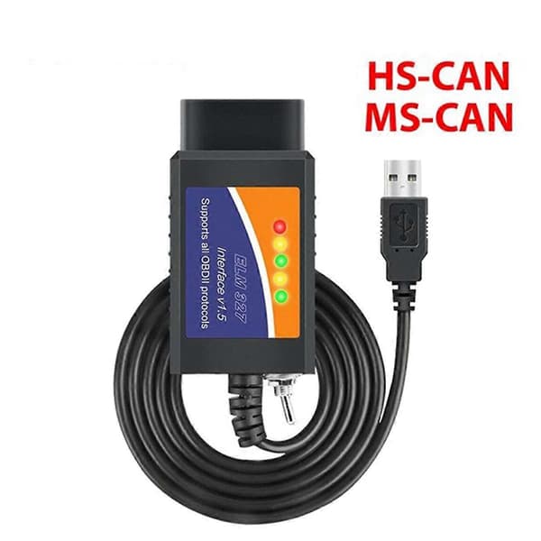 ELM327 Bil OBD2 Adapter USB Skanner med MS-CAN/HS-CAN Bryter PIC18F25K80 Chip OBDII Diagnostisk Skanning