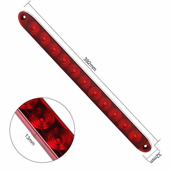 Rød 11-LED bil lastebil sidemarkør blinklys brems baklys stripe lys