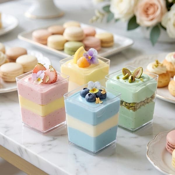 Dessertkoppset, 160 ml, Återanvändbara, 4 delar