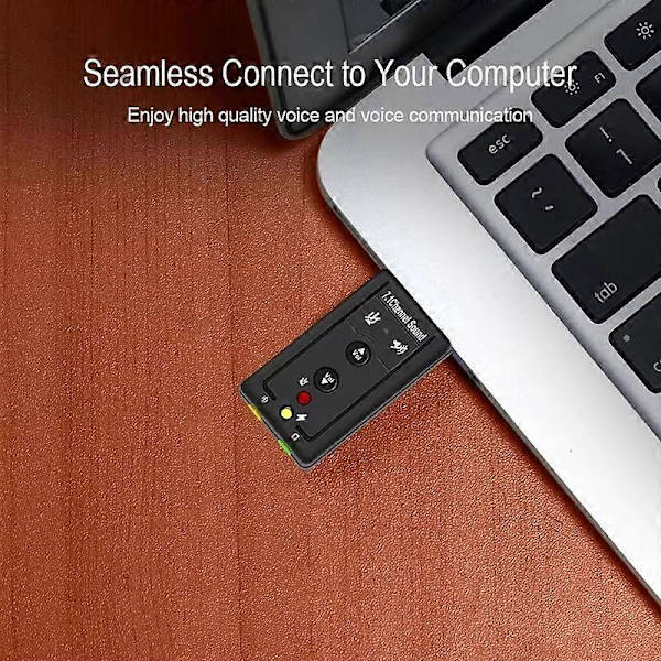 2 kpl 7.1 Äänikortti USB Äänikortti Ulkoinen Äänikortti Ajuriton Itsenäinen Äänikortti Tietokonekuulokkeiden Lisävarusteet