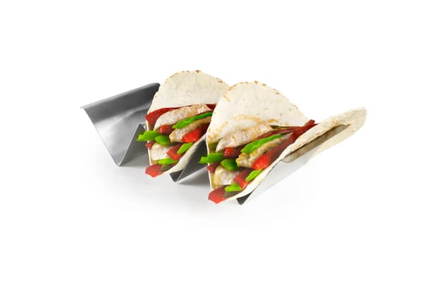 Taco-/pølseholder rustfrit stål Ibili Silver silver