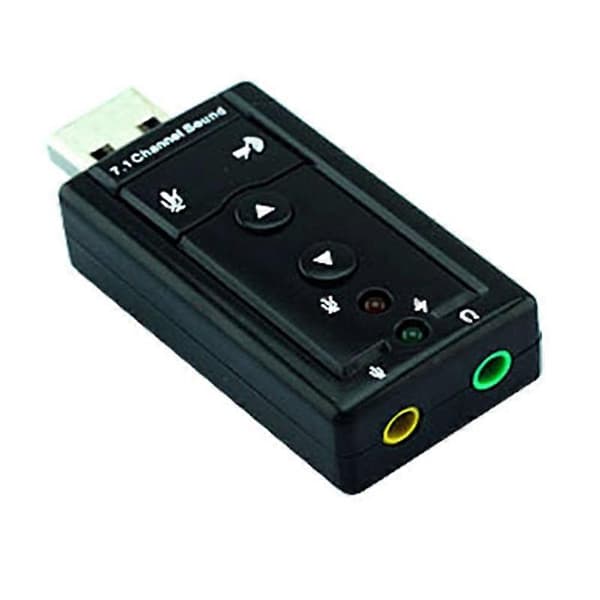 Bærbart USB 2.0 Eksternt Lydkort Virtuelt 7.1 Kanal Stereo Lydadapter