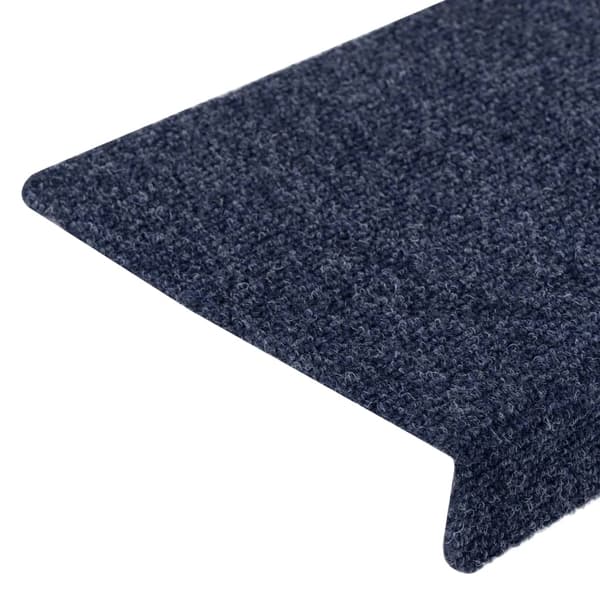 vidaXL Trappemåtter selvklæbende 10 stk. 65x21x4 cm antracit rektangulær kant Antracit silver