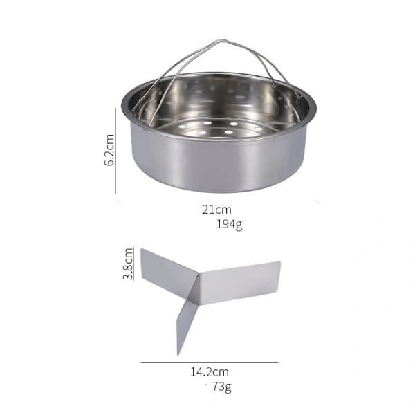 /EA/ Rustfrit køkkenredskabssæt - tallerkenklemmeholder ægdamper