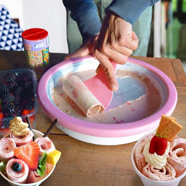 Jäädytyslevy kotitekoisille jäätelörullille Rosa pink