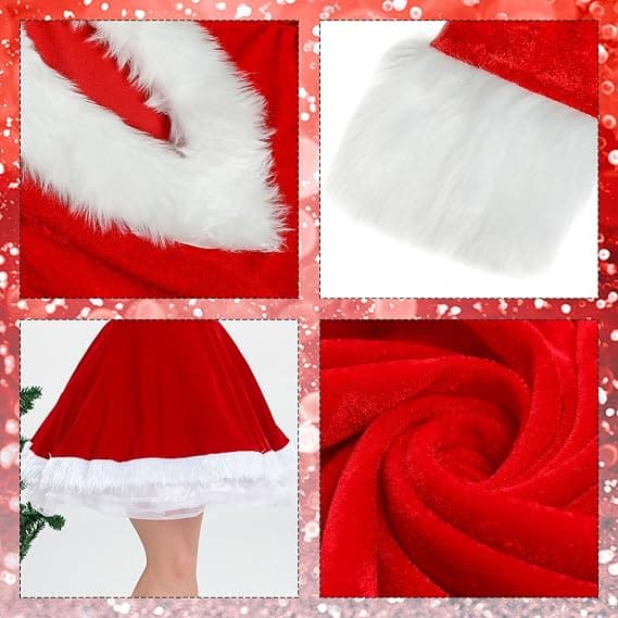 Jul cosplay-kostym, drottning julklänning - Röd - S Red S