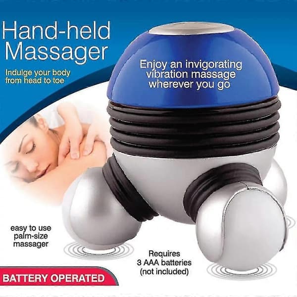 Bærbar kropsvibrationsmassage mini elektrisk massageapparat vibrator LED-lys rød