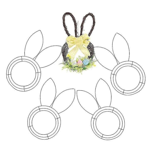 Metal Frame Linear Easter Flower Garden Glitter Easter DIY Craft Holiday Hanging Ornaments