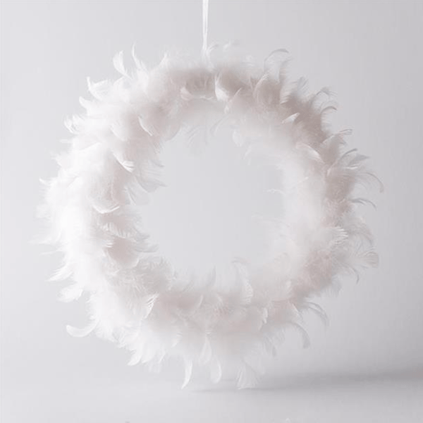 Fjerkrans hvid Vit white
