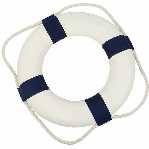 Dekorativ livbøye interiør (blå, 35 cm)