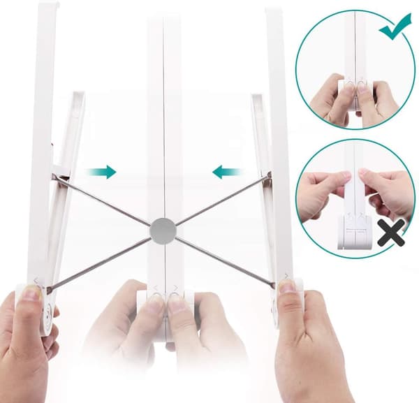 Bærbar computerstativ til skrivebord, ergonomisk ventileret justerbart bærbar computerstativ, foldbart bærbar computerstativ