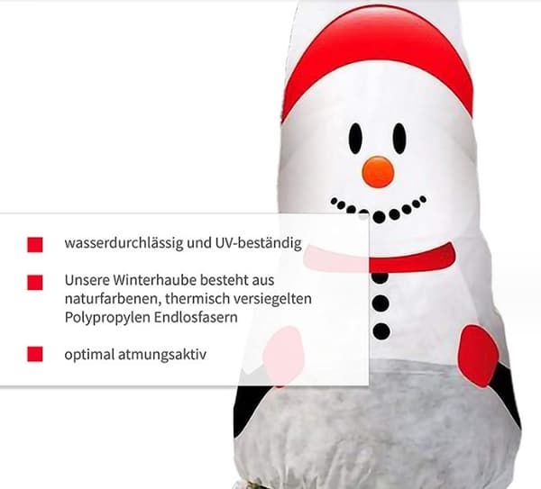 Vinterbeskyttelse Snømann 110x80 cm Fleece Non-woven for potteplanter og utendørsplanter