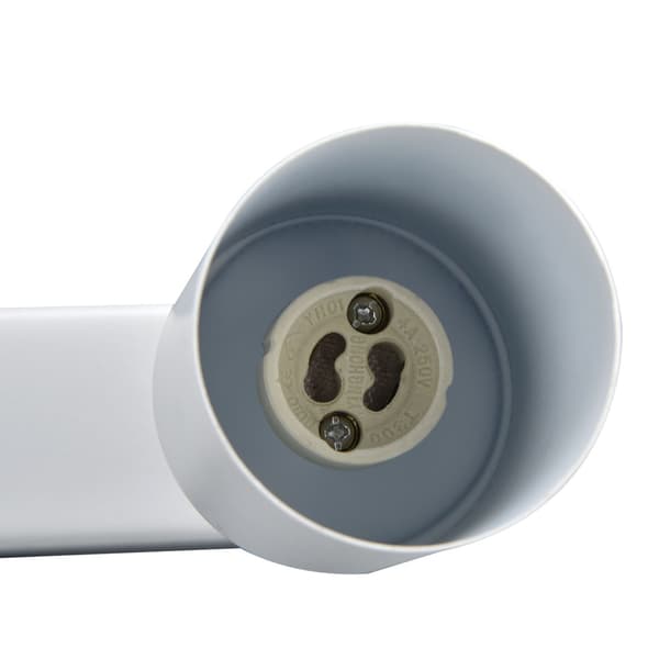 GU10 Lamp Holder 4-Head Rotating Ceiling Spotlight, White, for Dining Room Gallery Showcase