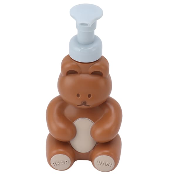 Empty Liquid Hand Soap Bottle Shampoo Conditioner Shower Container Pump Bottle for Hand Wash Cartoon Bear Shape Large Brown