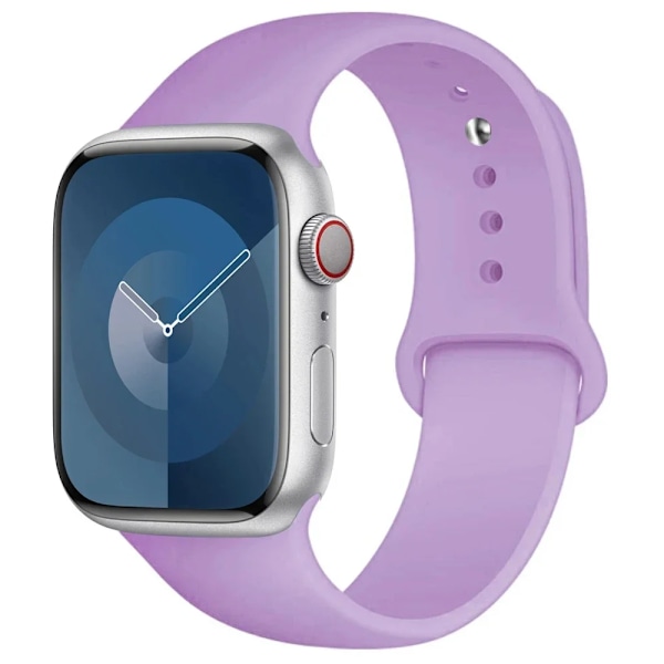 Silikonrem for Apple Watch-reim 44mm 45mm 40mm 41mm 42-38mm 45 mm sportsreim iwatch serie 8 7 6 5 4 3 SE 9 Ultra 2 49mm 41 lavendel 41 lavender 38mm-40mm-41mm S-M