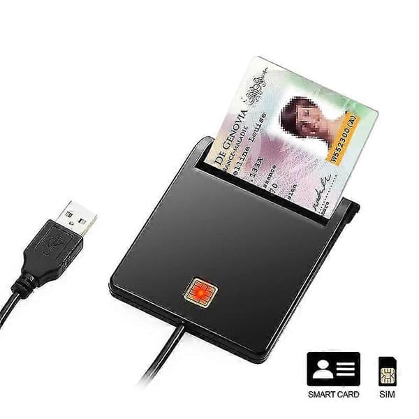 ROCKETEK SCR1 USB 2.0 Smartkortleser ID SIM Bankkortadapter