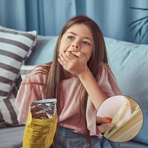 12-pack påsklämmor 15,4 cm matpåsklämma multifunktionell för matpåsar matförvaring godis choklad