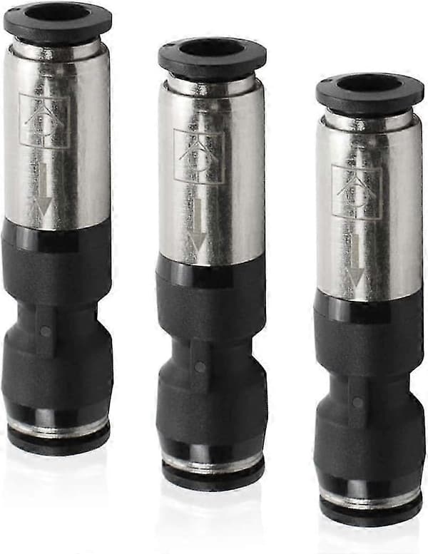 3 delar 6 mm rak envägs pneumatisk backventil Kompatibel med anslutning av tryckluftsventiler