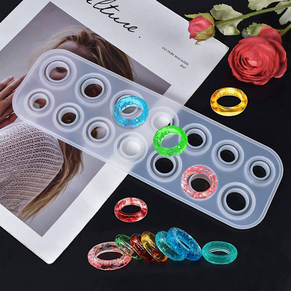 Silikoneforme til smykkerringe, silikone ringforme, harpiks ringforme, silikoneforme til smykker