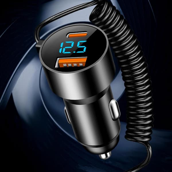 USB-C Biloplader 100W Hurtigoplader PD QC3.0 til Smartphones Tablets Bærbare computere