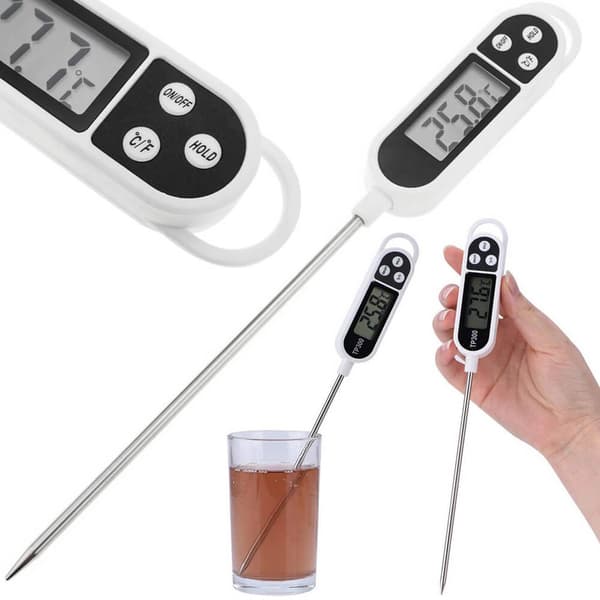 Kjøkkentermometer med umiddelbar avlesning hvit white