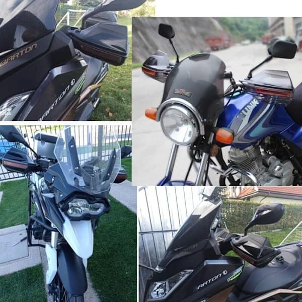 Motorcycle Handguards Handlebar Protector Motorcycle Motocross Scooter Windproof Handlebar Guard - Black
