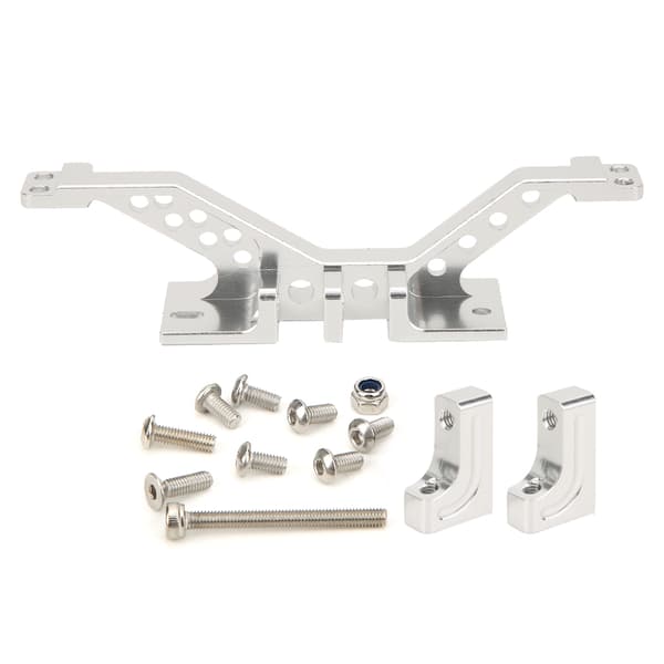Forstærkningsstangsæt til foraksel i aluminiumslegering til Axial SCX10 dele, sølv