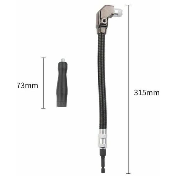 1/4 Flexible Right Angle Drill/Screwdriver Attachment for Woodworking