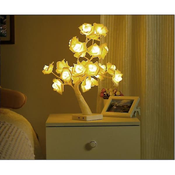 LED Rosentræ Hvid 24 Varmhvide LED H 45 cm Indendørs