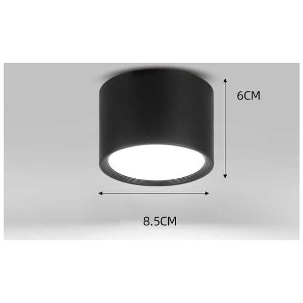 Vit LED-takspotlight 6000K kall vit 5W 85mm