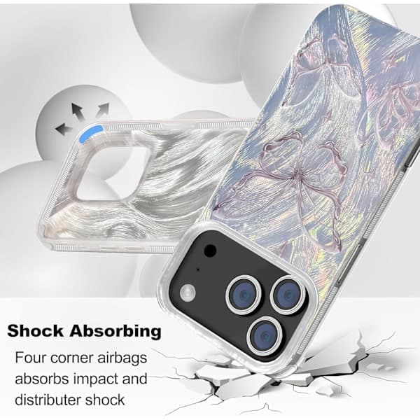 Suojakuori iPhone 17 Pro Max -puhelimelle, hopea, TPU, iskunkestävä