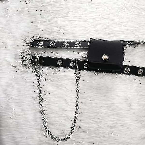 Punk Jk Uniform Tilbehør Bælter Fuld Hul Mode Alsidig Buksebælte Til Kvinder Jeans Taske Kæde Taljebånd Pige Student