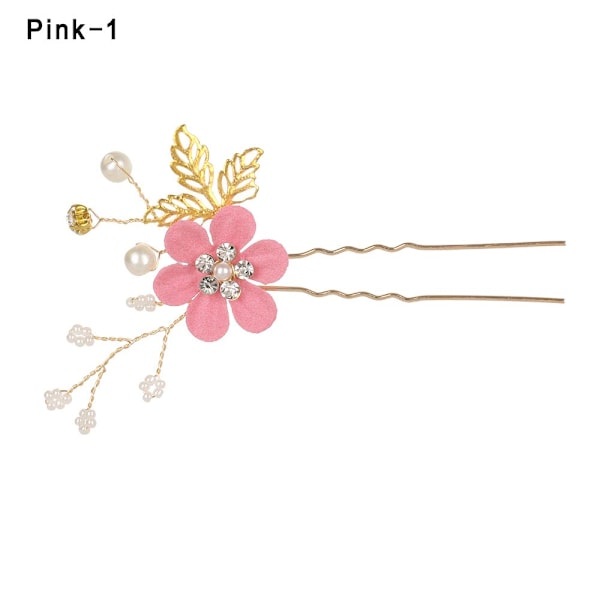 Hårkammar Blomma Hårnål Brudklämmor GRÖN 2 grön pink 1
