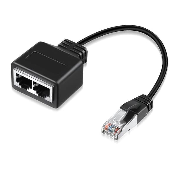 2025 Senaste Modell RJ45 Ethernet Splitter - 1 till 2 Adapter för Dubbel Datoråtkomst